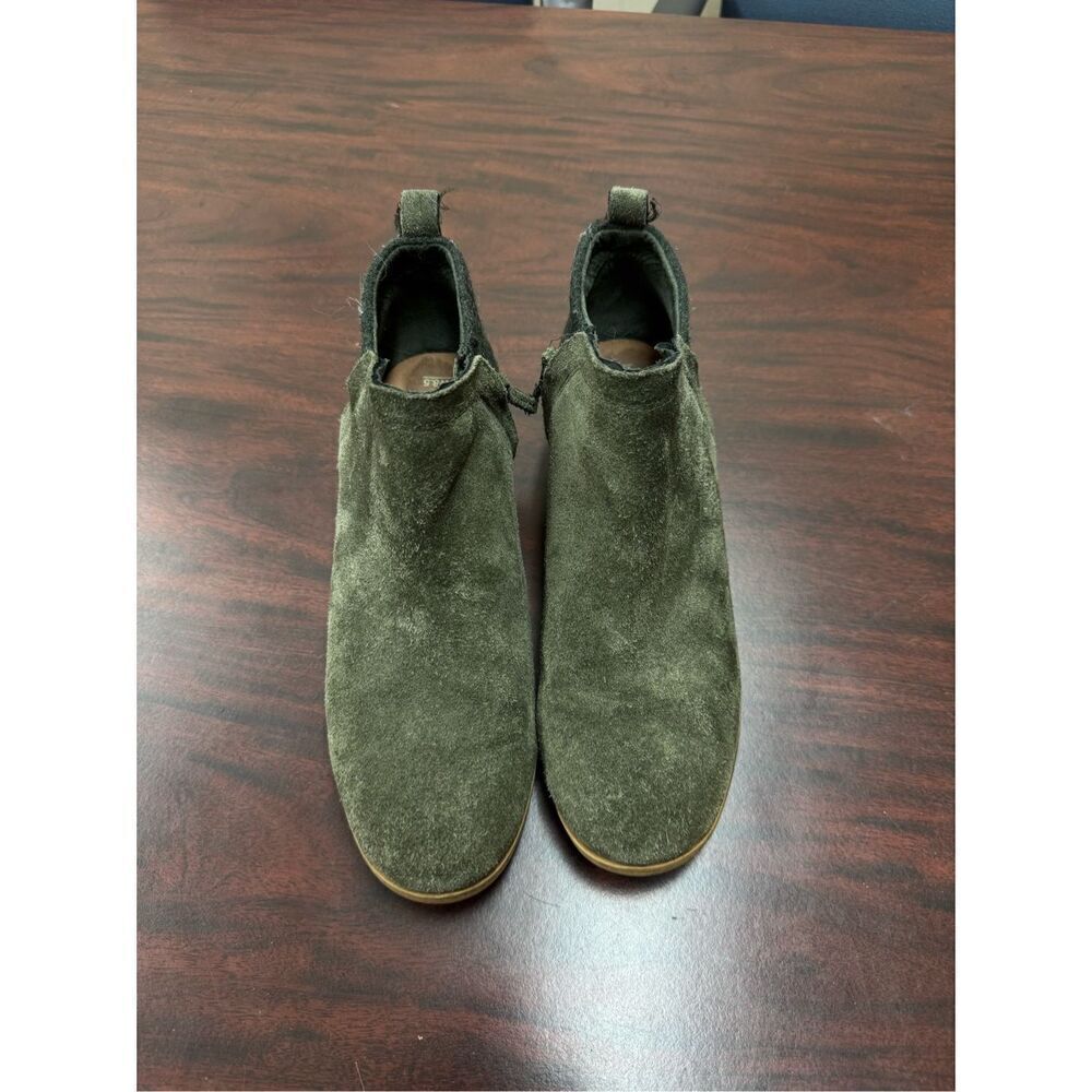 Toms Deia Forest Green Suede Ankle Bootie Size 8.5